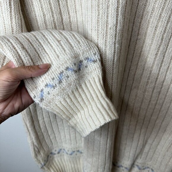 Vintage Robert Bruce Sweater Mens XL Tall Snowflake Fair Isle Festive Grandpa - Picture 5 of 11